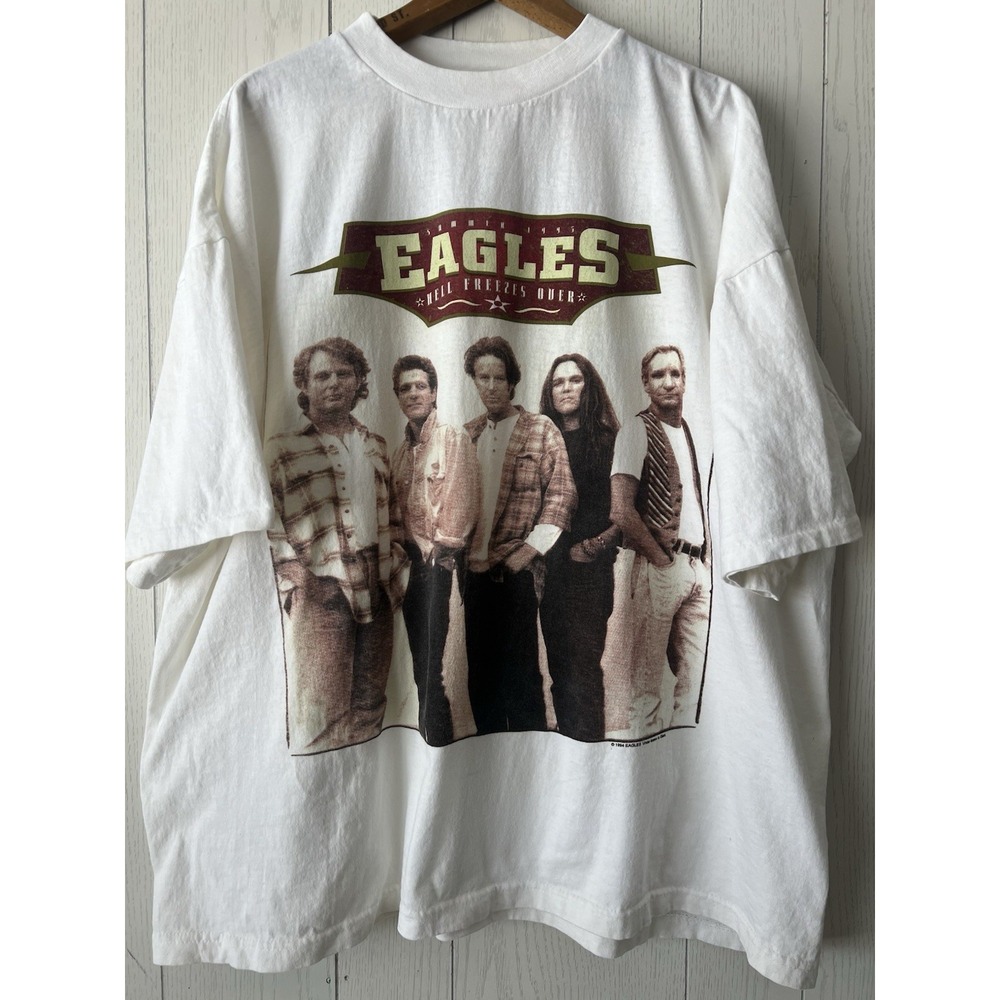 Rare Eagles VTG Tee GIANT World Tour Concert When Hell Freezes Over 2XL T-shirt